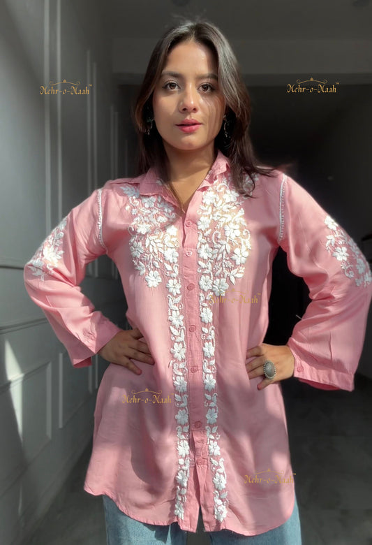 Mahira Modal Chikankari Shirt
