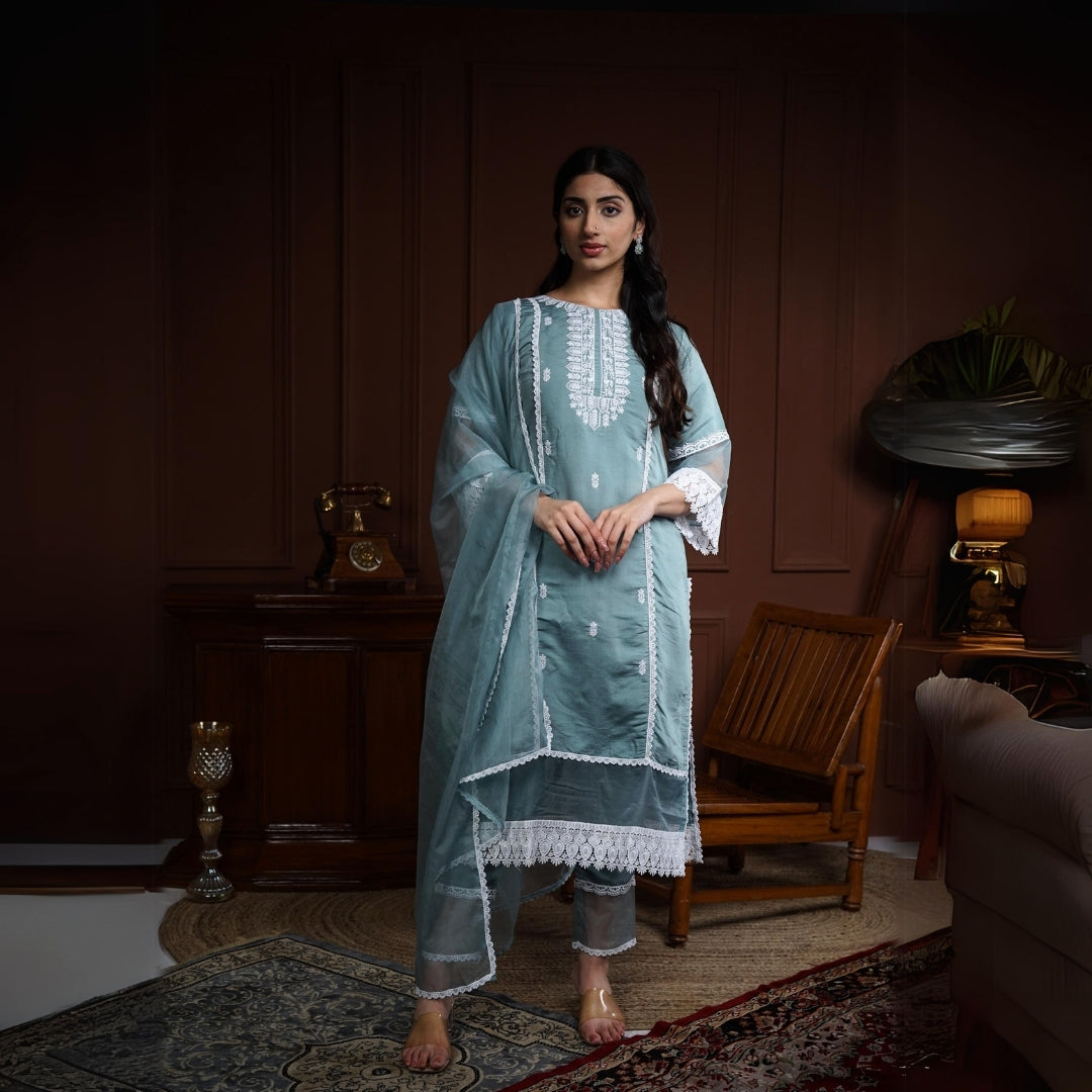 Sahira Raw Silk Pakistani Suit