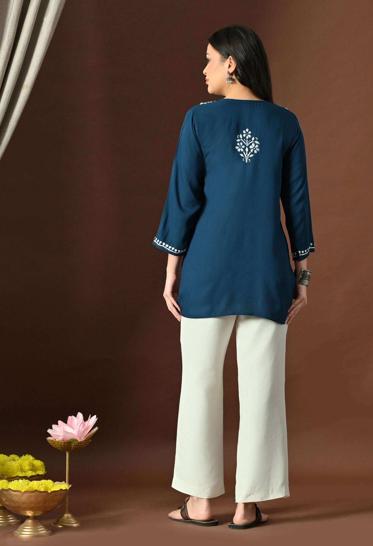 Myra Modal Chikankari short kurti