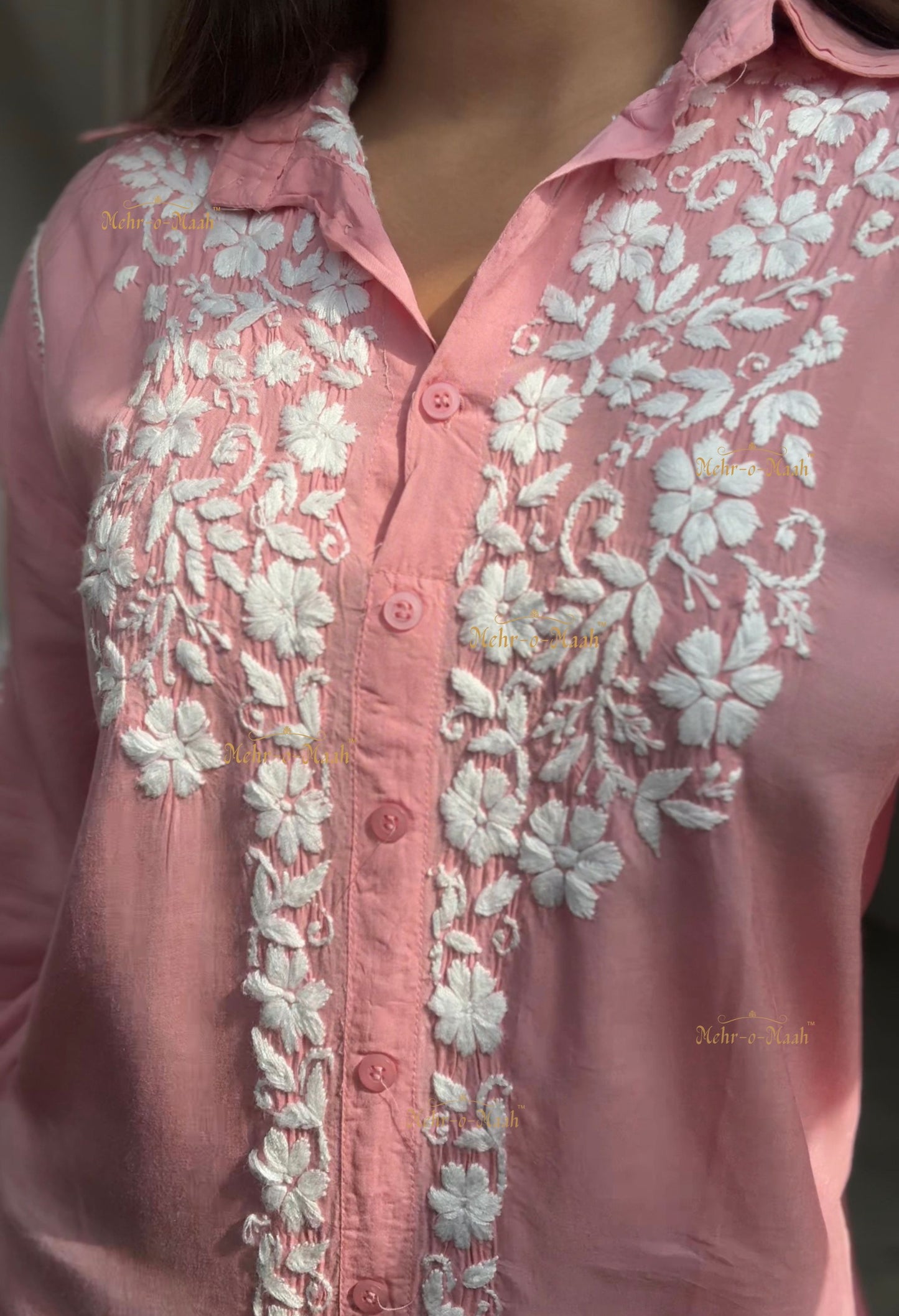 Mahira Modal Chikankari Shirt
