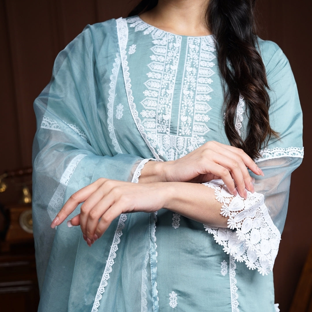 Sahira Raw Silk Pakistani Suit