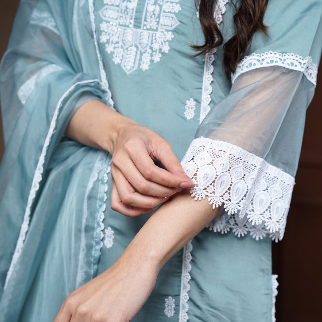 Sahira Raw Silk Pakistani Suit