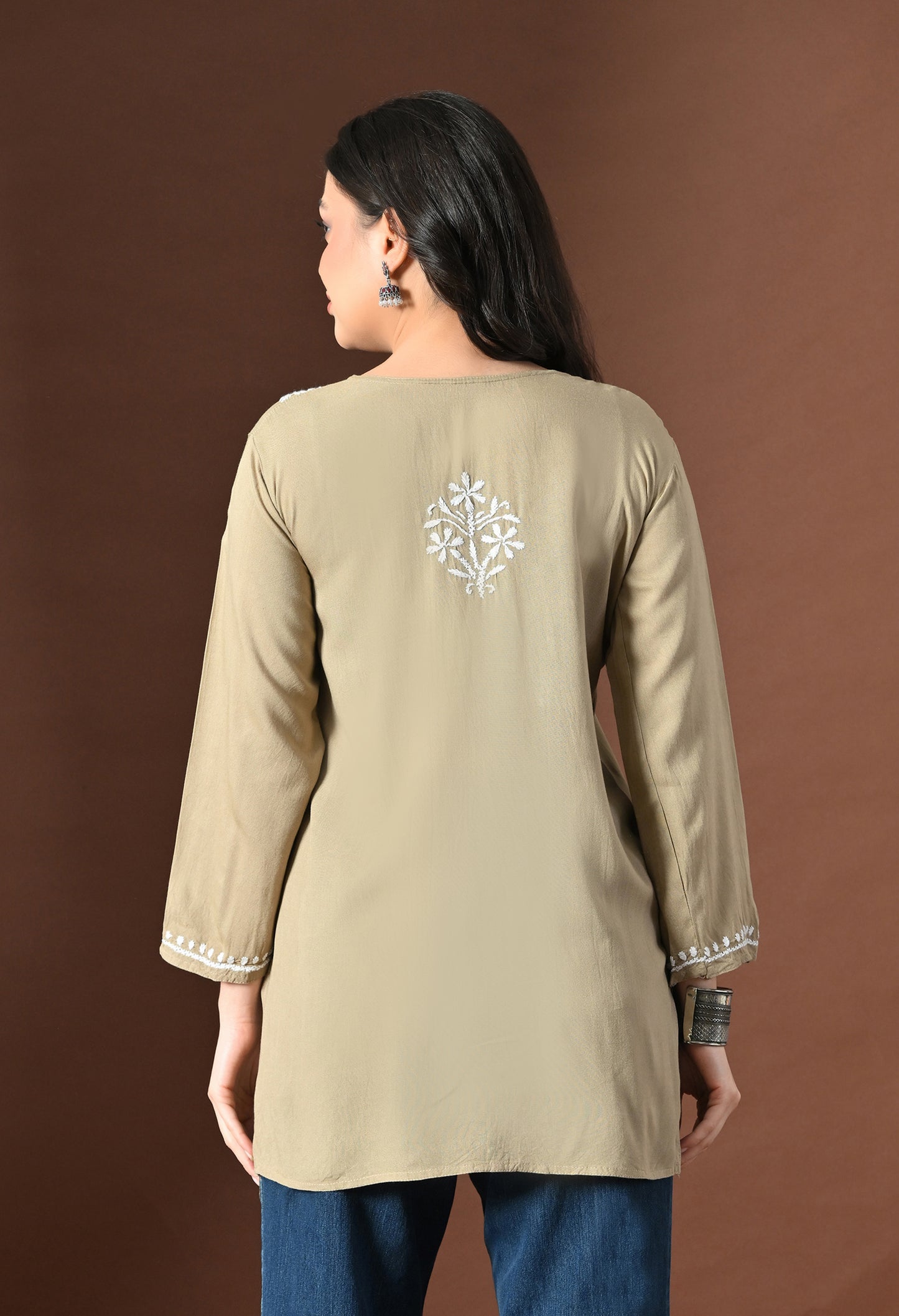 Myra Modal Chikankari short Kurti