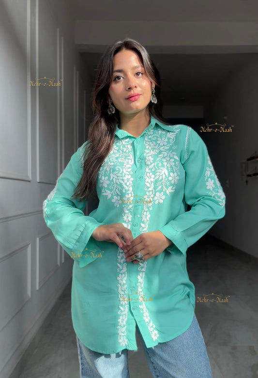 Mahira Modal Chikankari Shirt