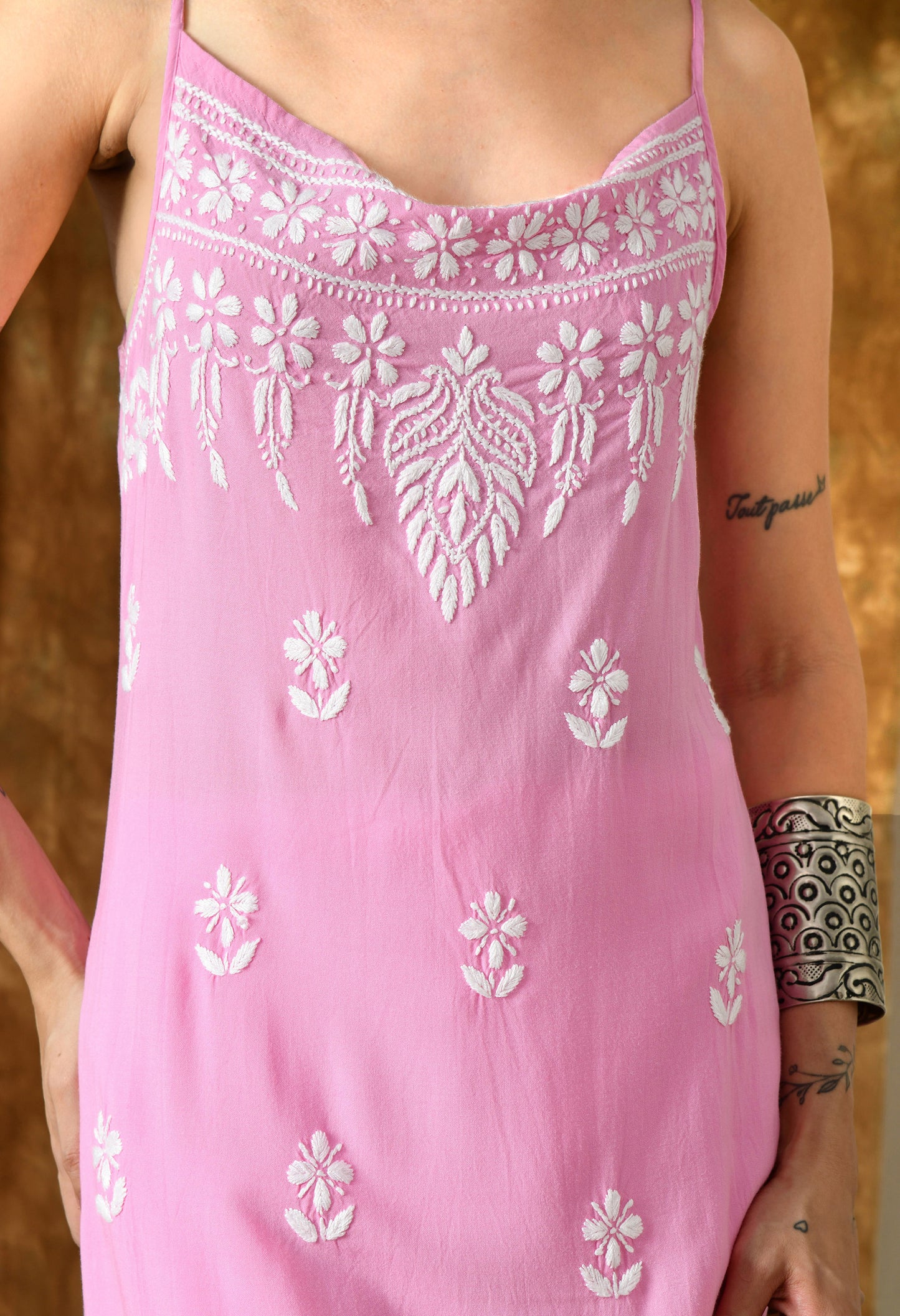 Sehar Rayon Chikankari strap kurti