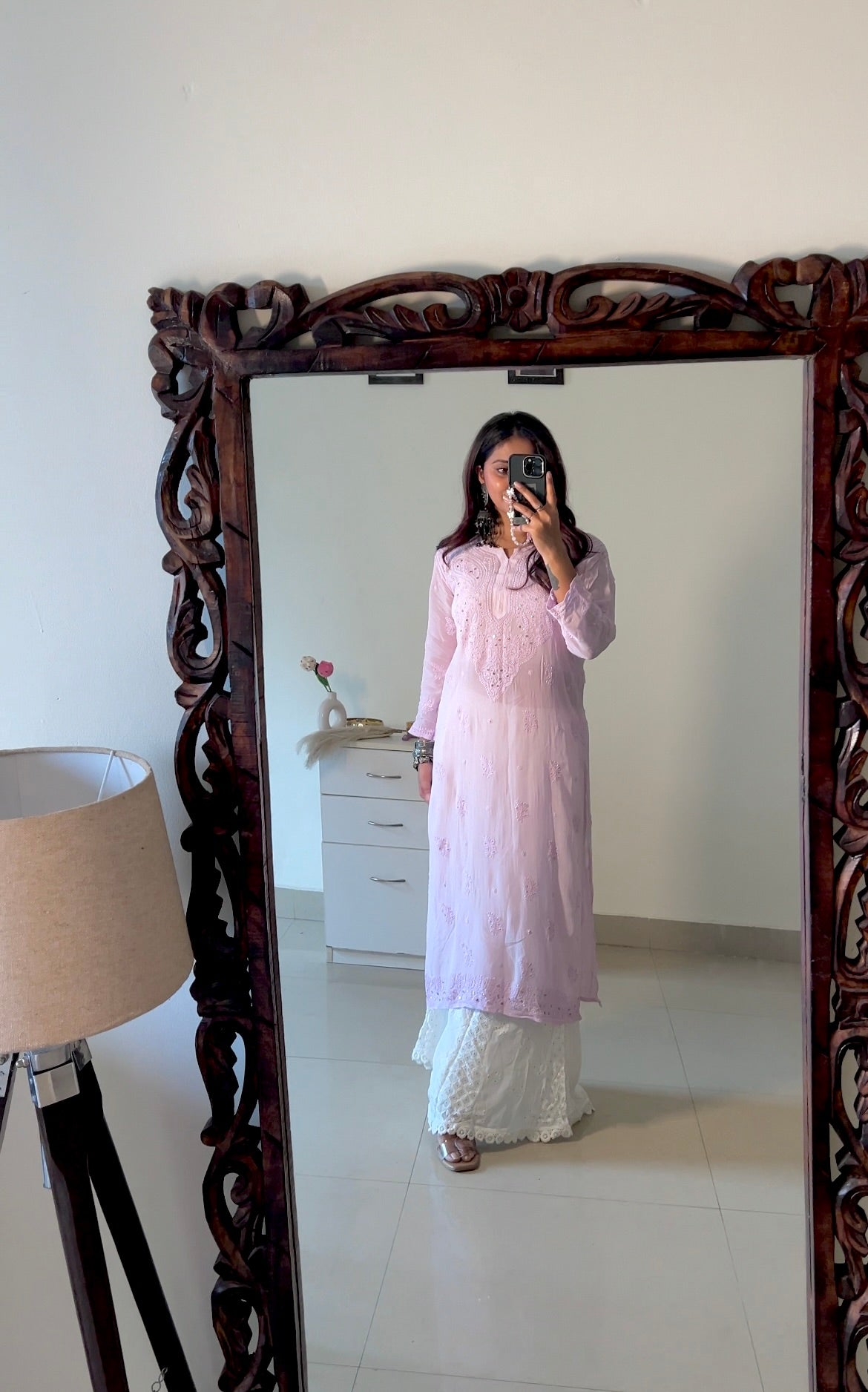 Alankriti Viscose Georgette Kurti with Mukaish Detailing