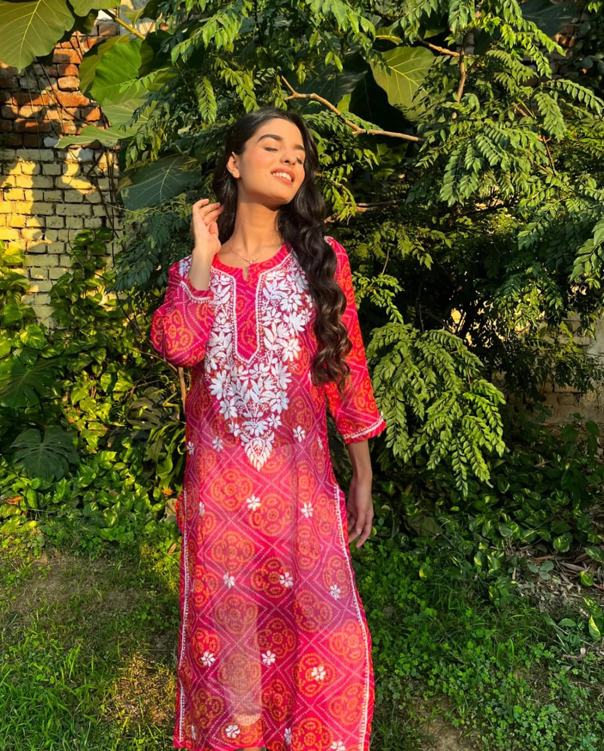 Adab Kota cotton Bandhani kurti