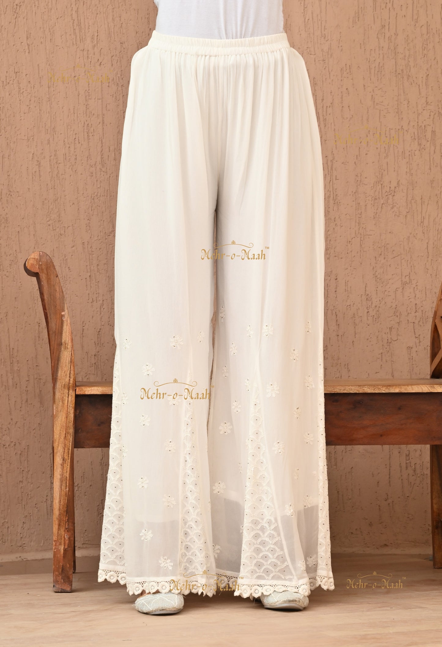 Viscose Georgette Chikankari Sharara