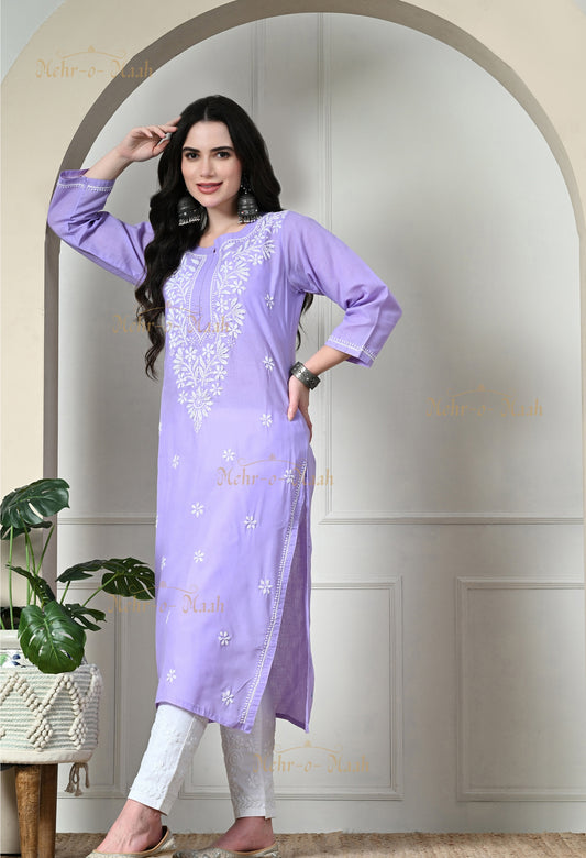 Hoor Cotton Chikankari Kurti