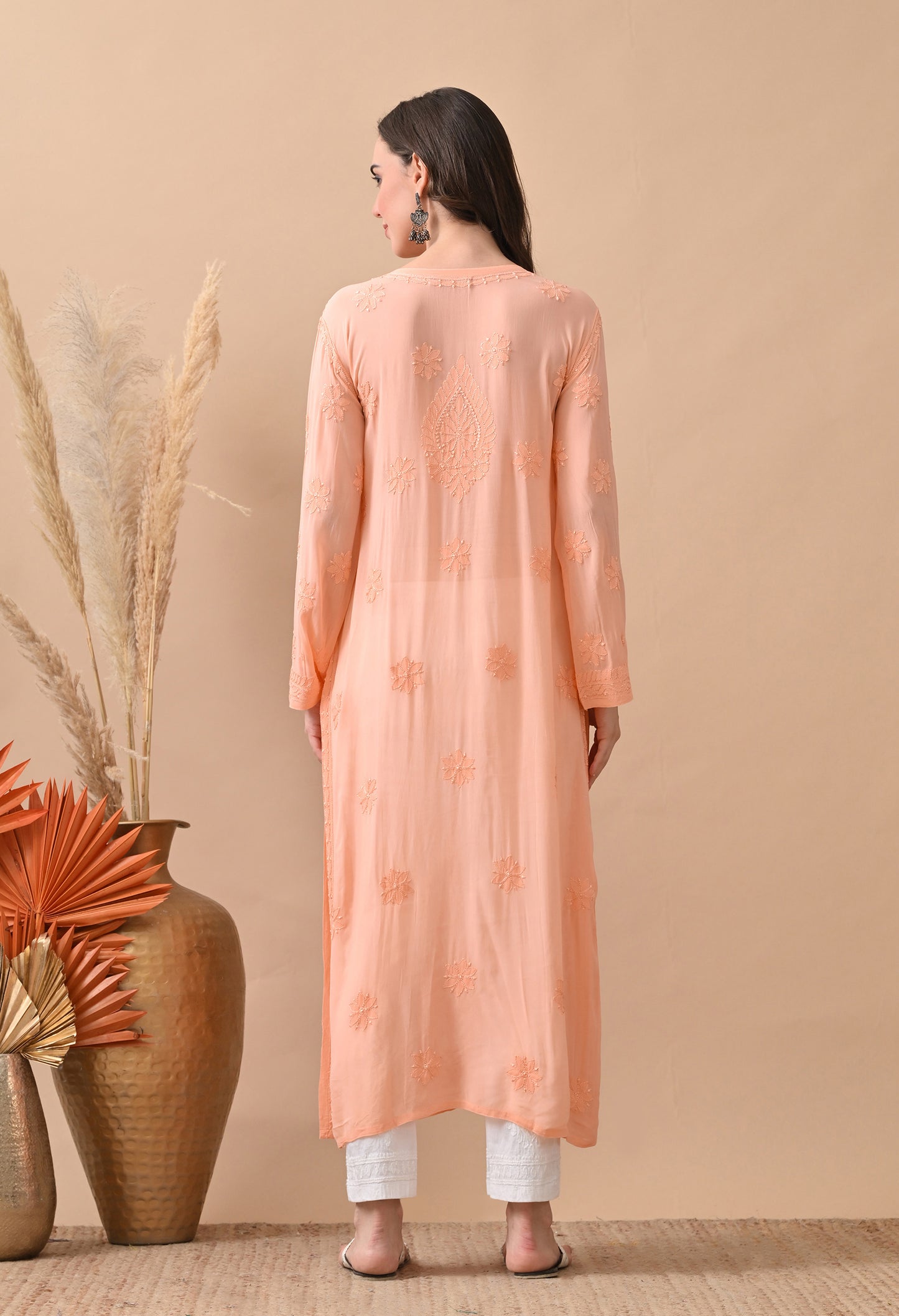 Vimarsh Viscose Georgette Chikankari kurta