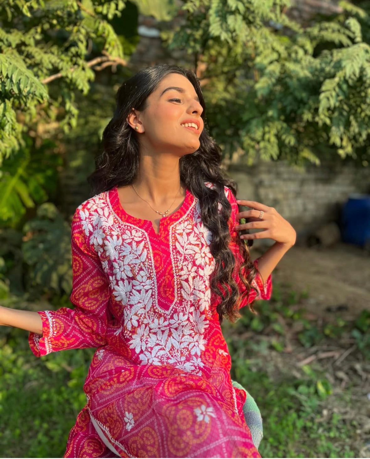 Adab Kota cotton Bandhani kurti