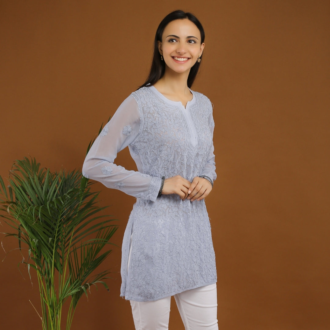 Aiza Viscose Gerogette Short Kurti