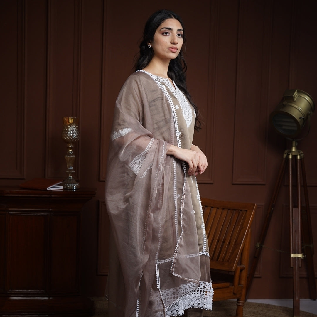 Ameerah Raw Silk Pakistani Suit