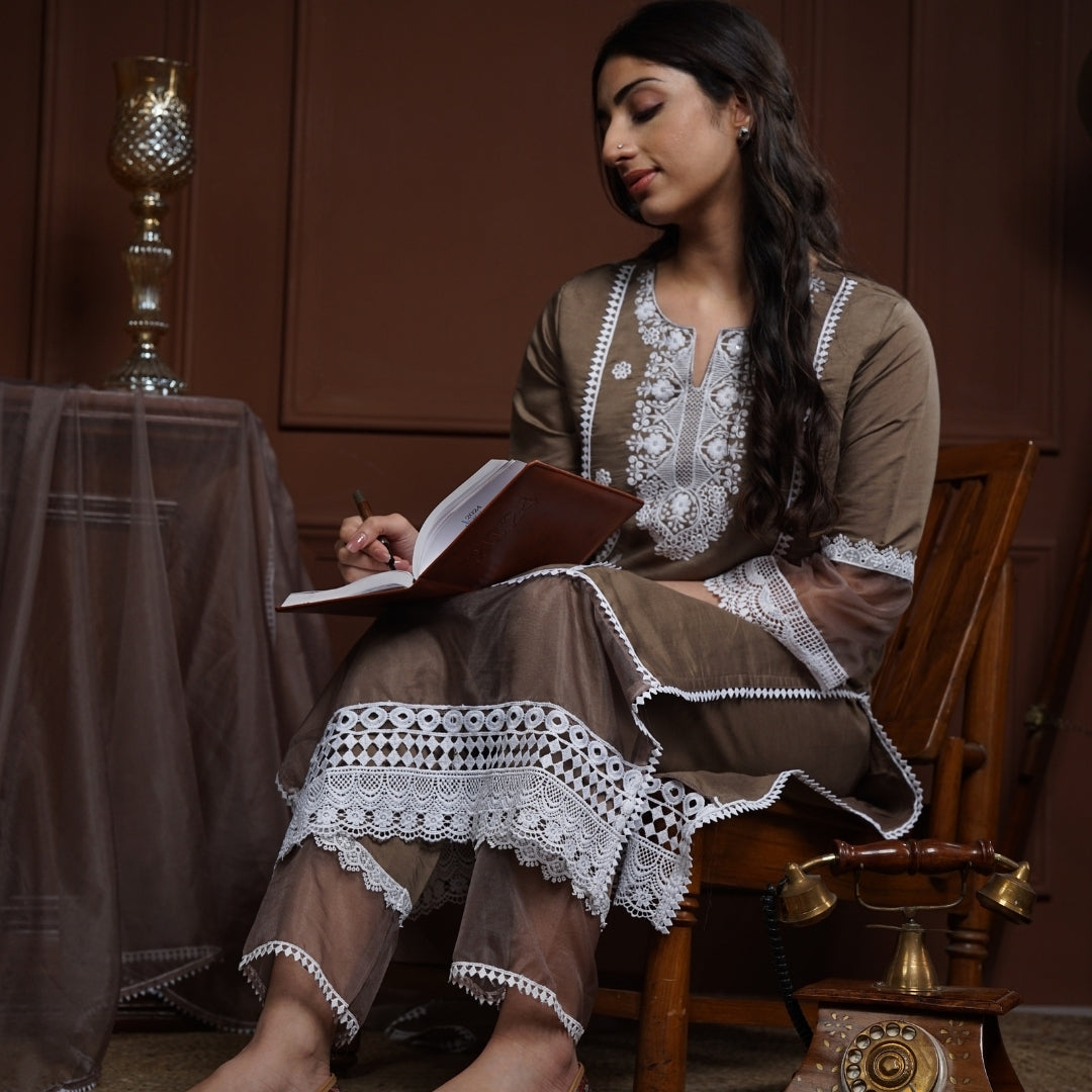 Ameerah Raw Silk Pakistani Suit