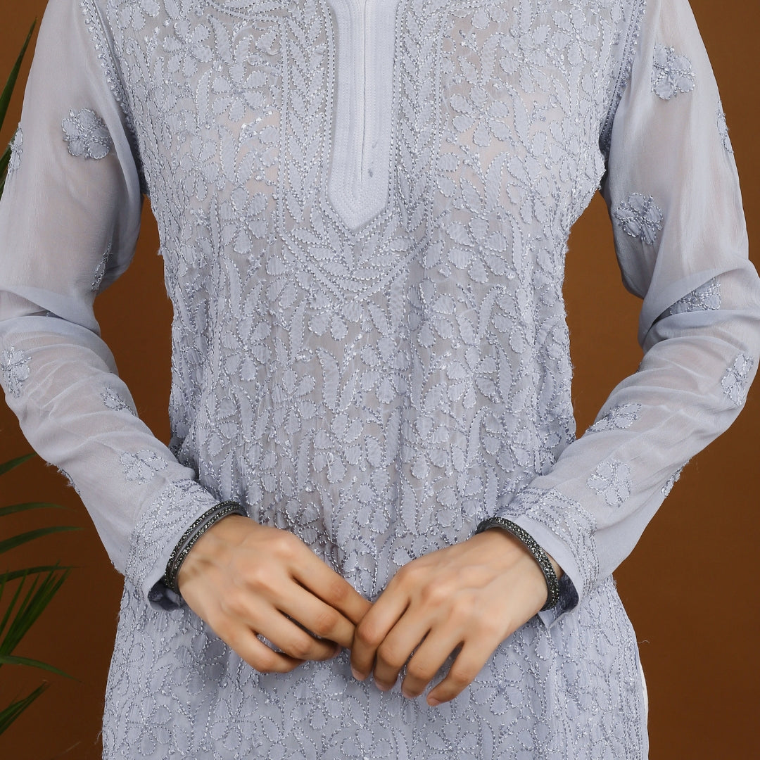 Aiza Viscose Gerogette Short Kurti