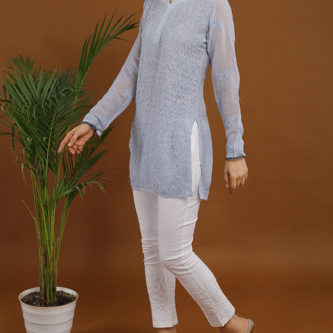 Aiza Viscose Gerogette Short Kurti