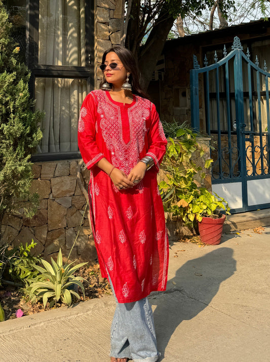 Chitrak Chanderi Silk Kurti