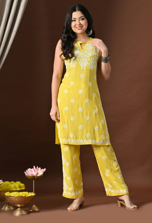 Dhriti Modal Chikankari Set