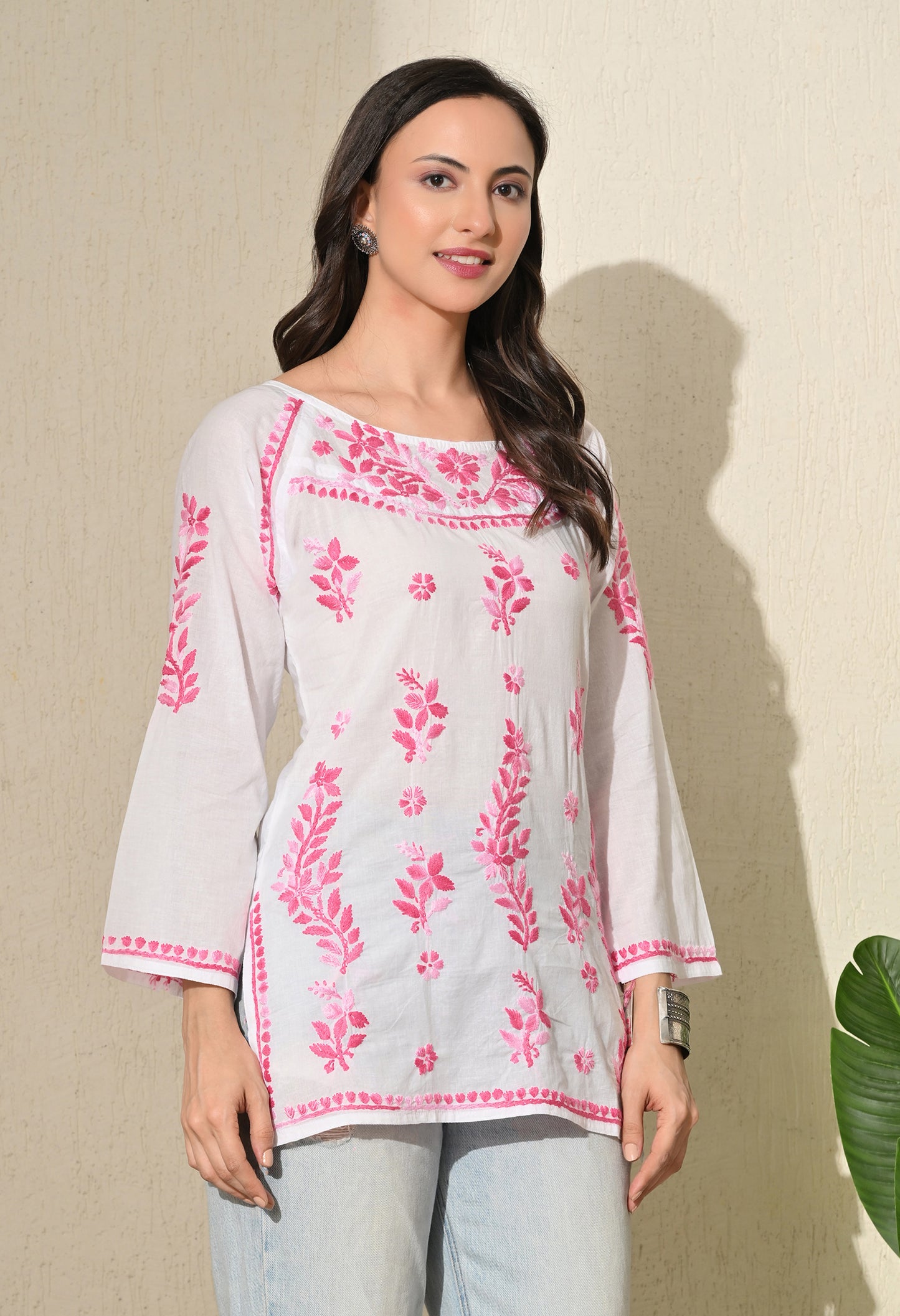 Riya Cotton Short chikankari kurti