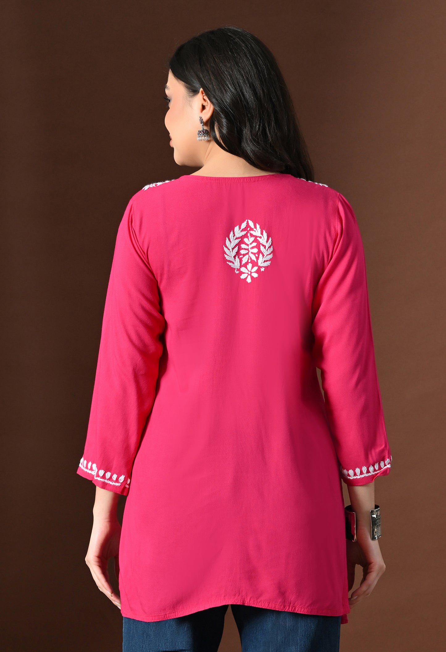Myra Modal Chikankari short Kurti