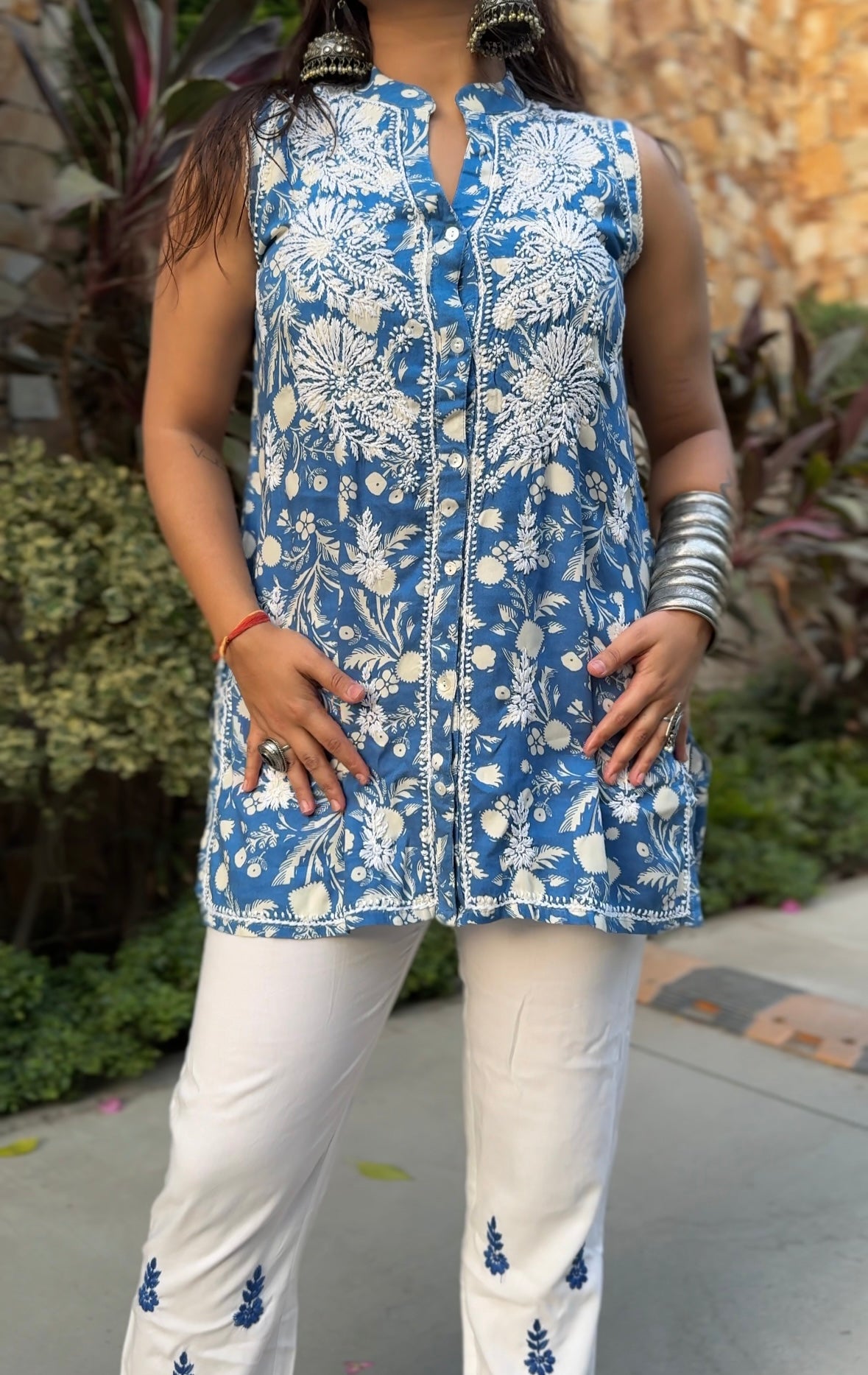 Nyra Modal Chikankari Co-ord set