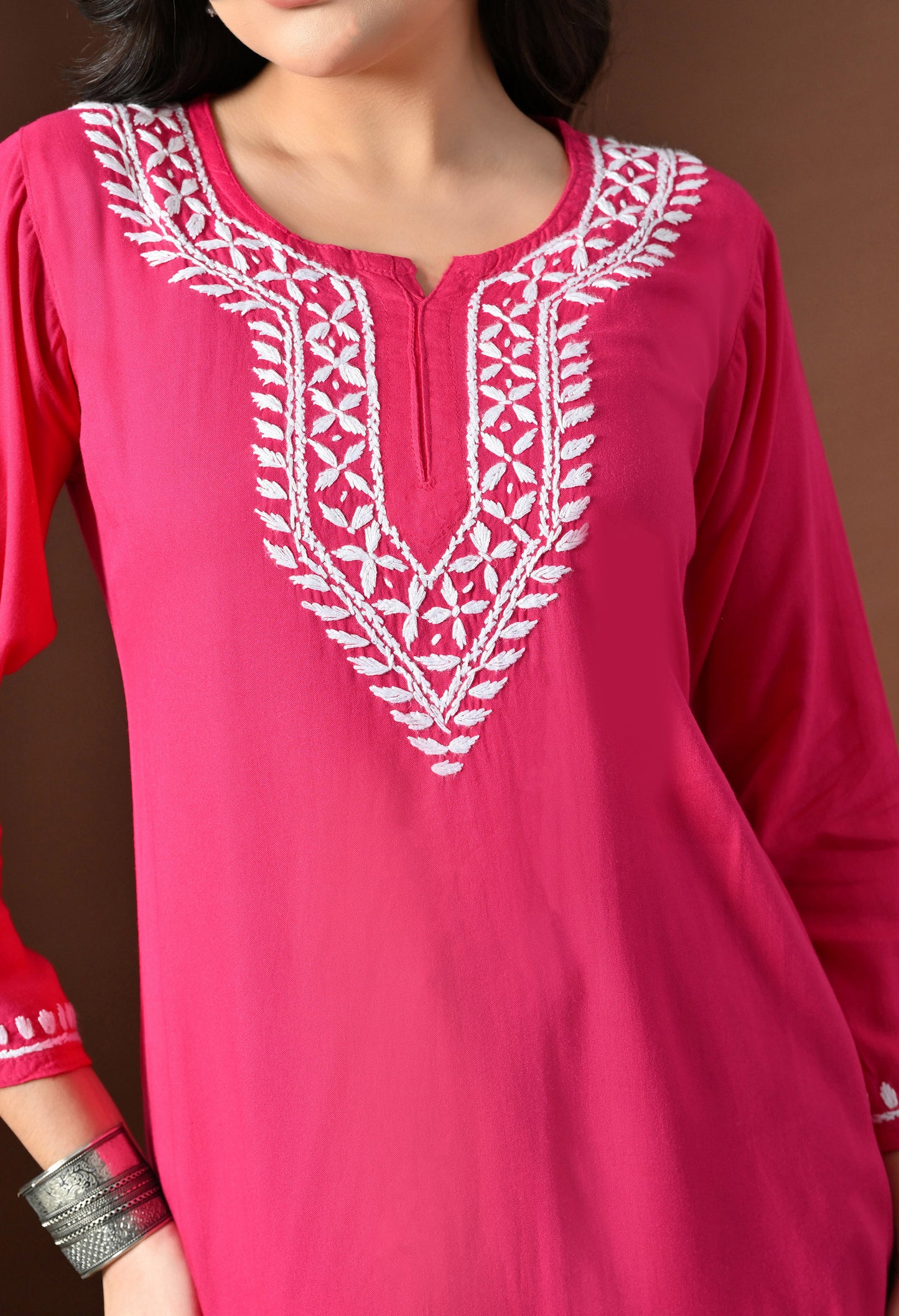 Myra Modal Chikankari short Kurti