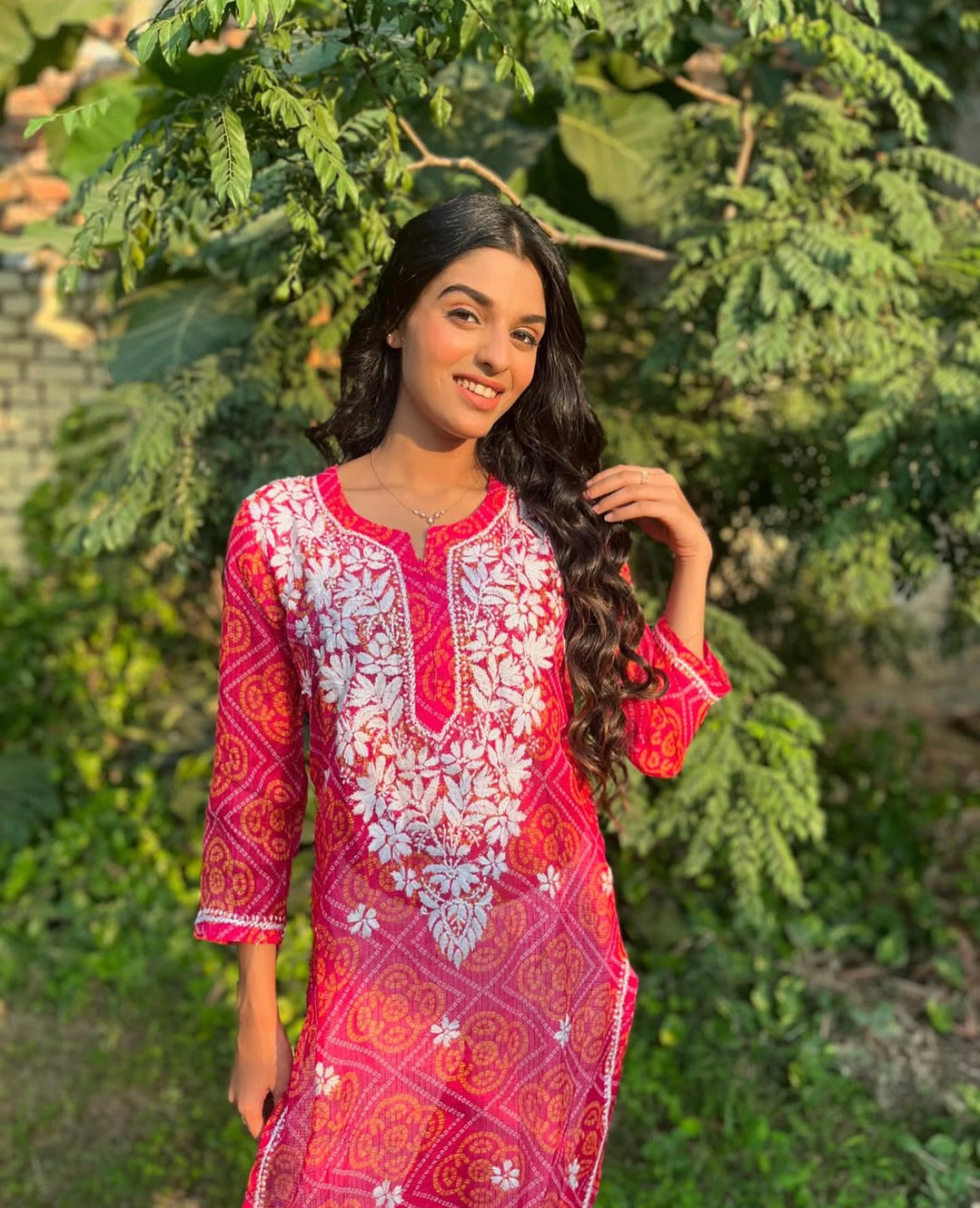 Adab Kota cotton Bandhani kurti