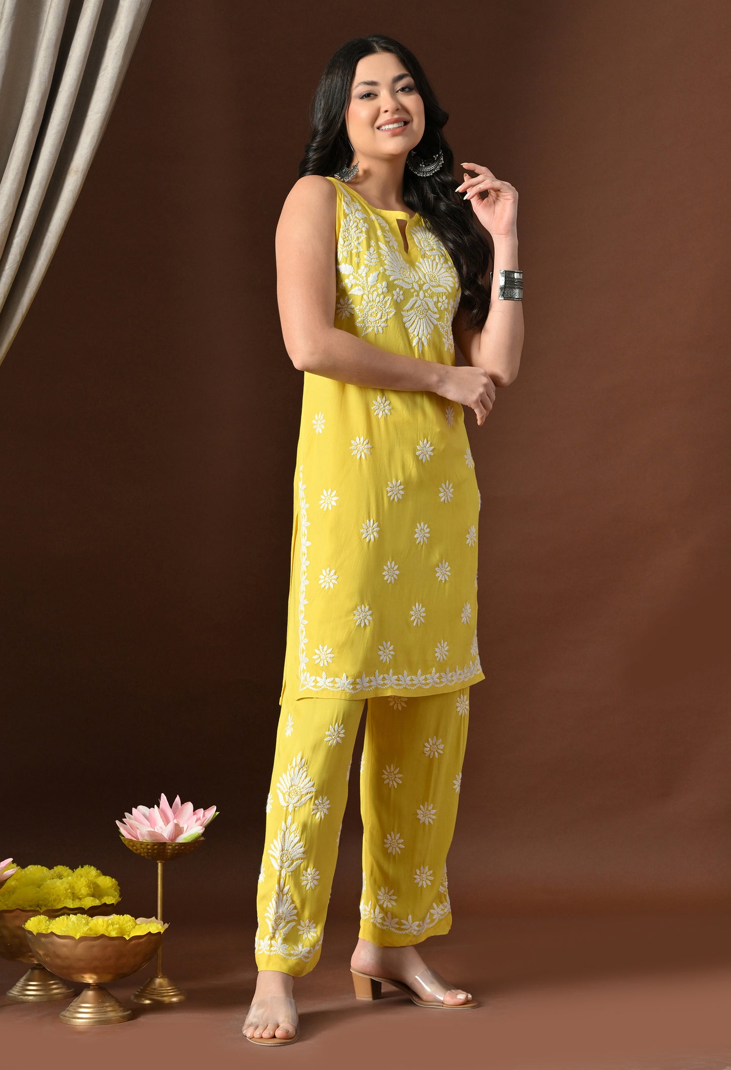 Dhriti Modal Chikankari Set