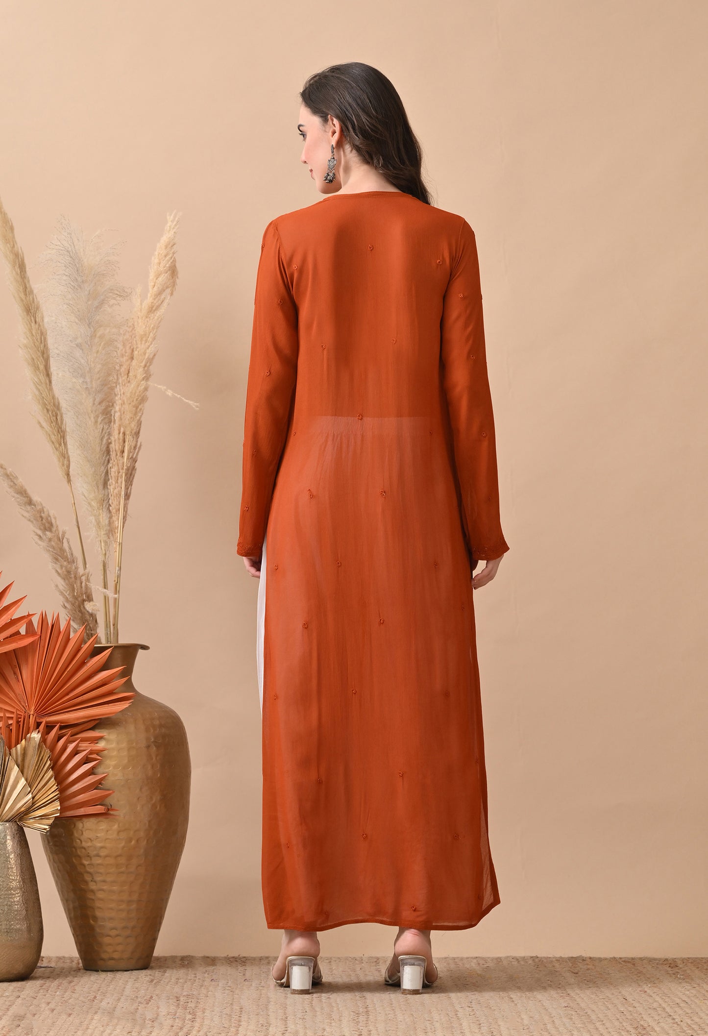 Adya Viscose Georgette chikankari kurti